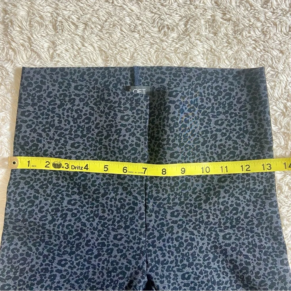 LOFT Spandex Animal Print Ponte Cropped 7/8 Length Highwaist Skinny Leggings XS - Image 11