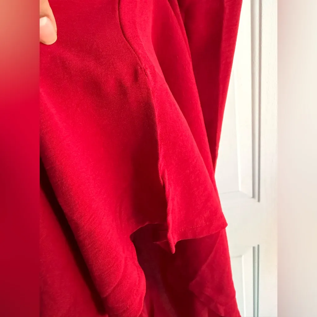 CONNECTED APPAREL Red Lightweight Button Blazer Top Women’s XL. - Image 5