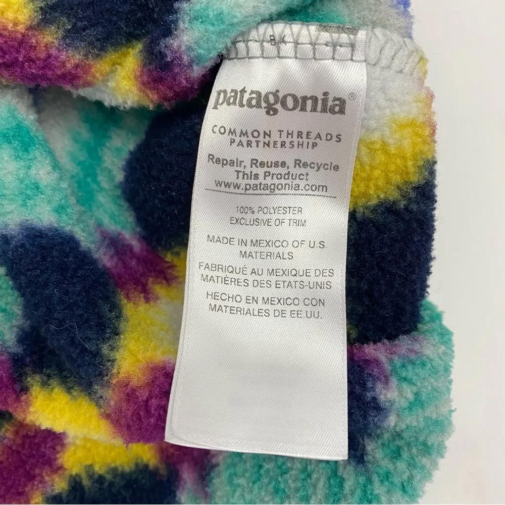 Patagonia Synchilla Retro Timber Twist Navy Blue Fleece Snap T Pullover Sweater - Image 11