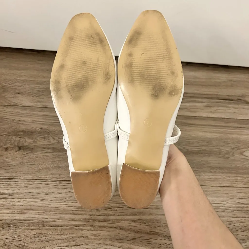 Lulu's Lewlen White Ballet Heel Sandals Size 7 - Image 8