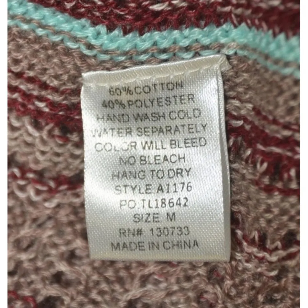 NWT Umgee Open Front Boho Fringe Cardigan Sweater Size M Fringe Long Sleeve Neut - Image 11