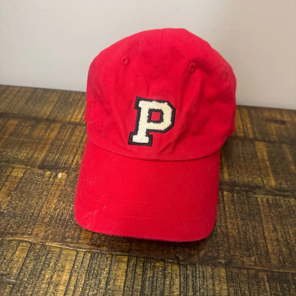 Victoria’s Secret PINK Snapback Adjustable Baseball Hat Cap red fuzzy P - Image 2