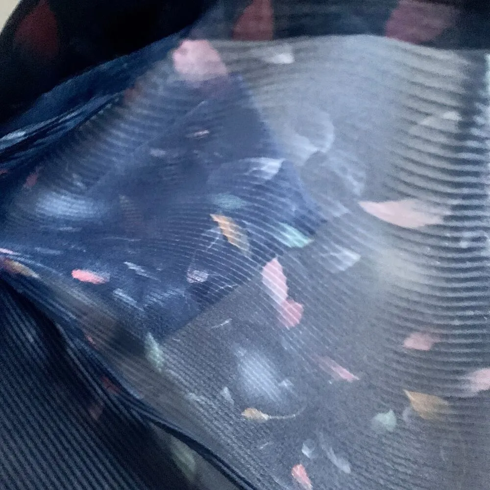 Vintage Pleated Sheer Collared Cardigan Jacket Womens M/L - Image 6