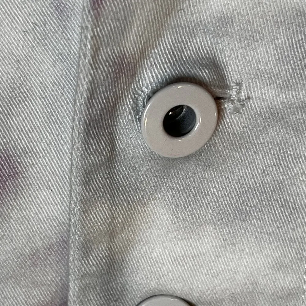 NWT by Anthropologie White Denim tie dye wrap tulip skirt  Size 12 Stretchy - Image 7