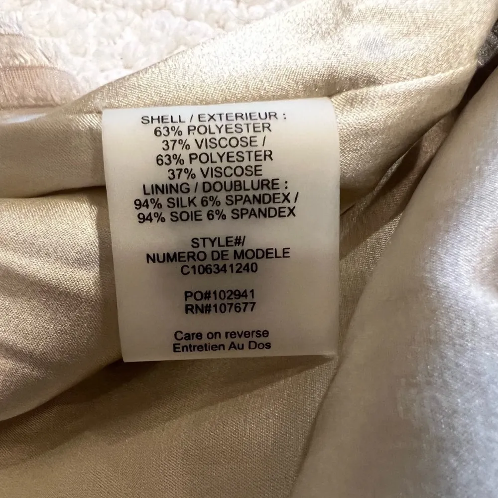 🆕 Alice + Olivia champagne gold sparkle fringe mini skirt mid rise - Image 8