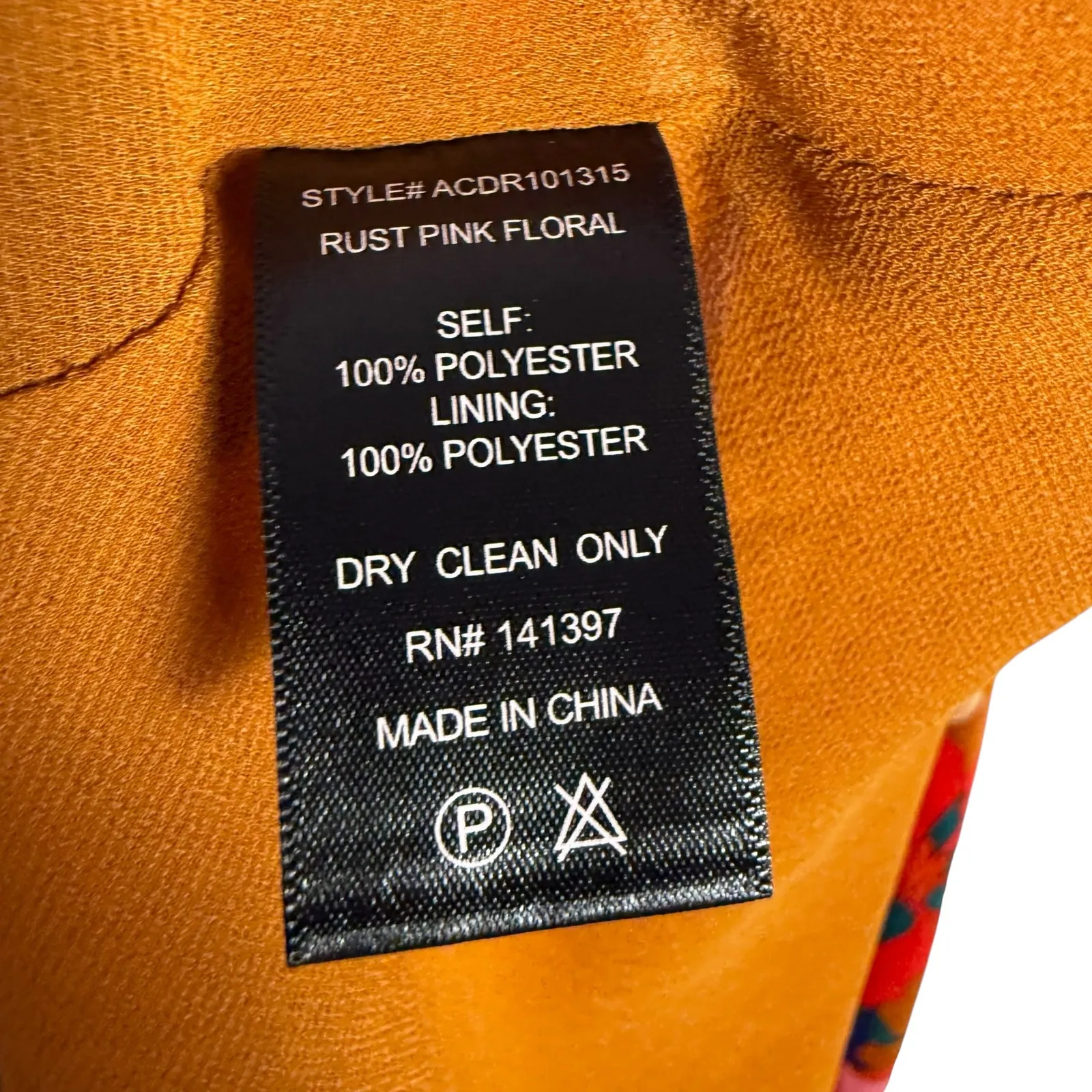 ASTR Talitha Rust Floral Print Halter High Neck Tie Back Cocktail Midi Dress M - Image 10