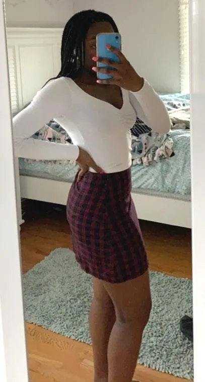 Boohoo Red Plaid Mini Skirt - Image 2