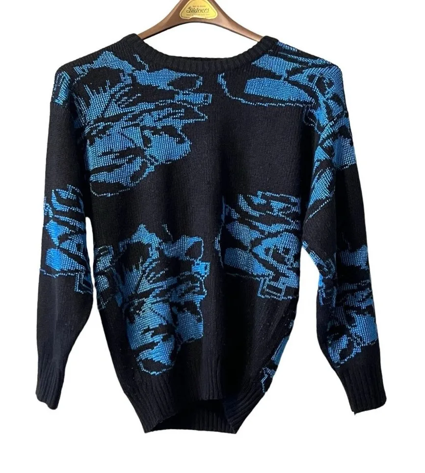 90s Parrinello Sweater Size Medium Womens Black Pullover Y2K Classic Career VTG - Image 1