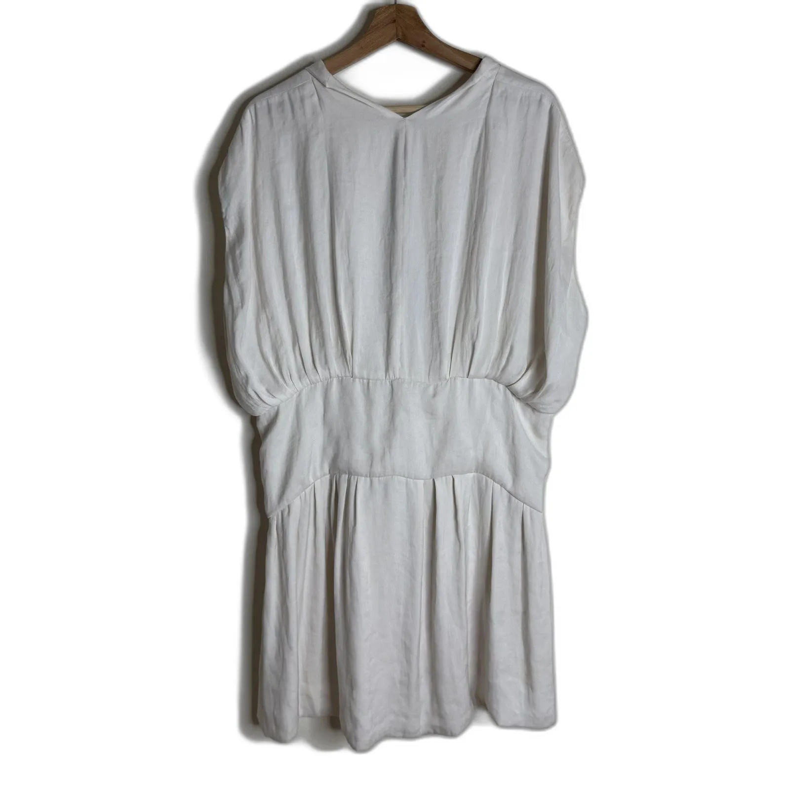 Theyskens Theory Diza Dress Womens Medium Porcelain White flowy cute girly M - Image 7
