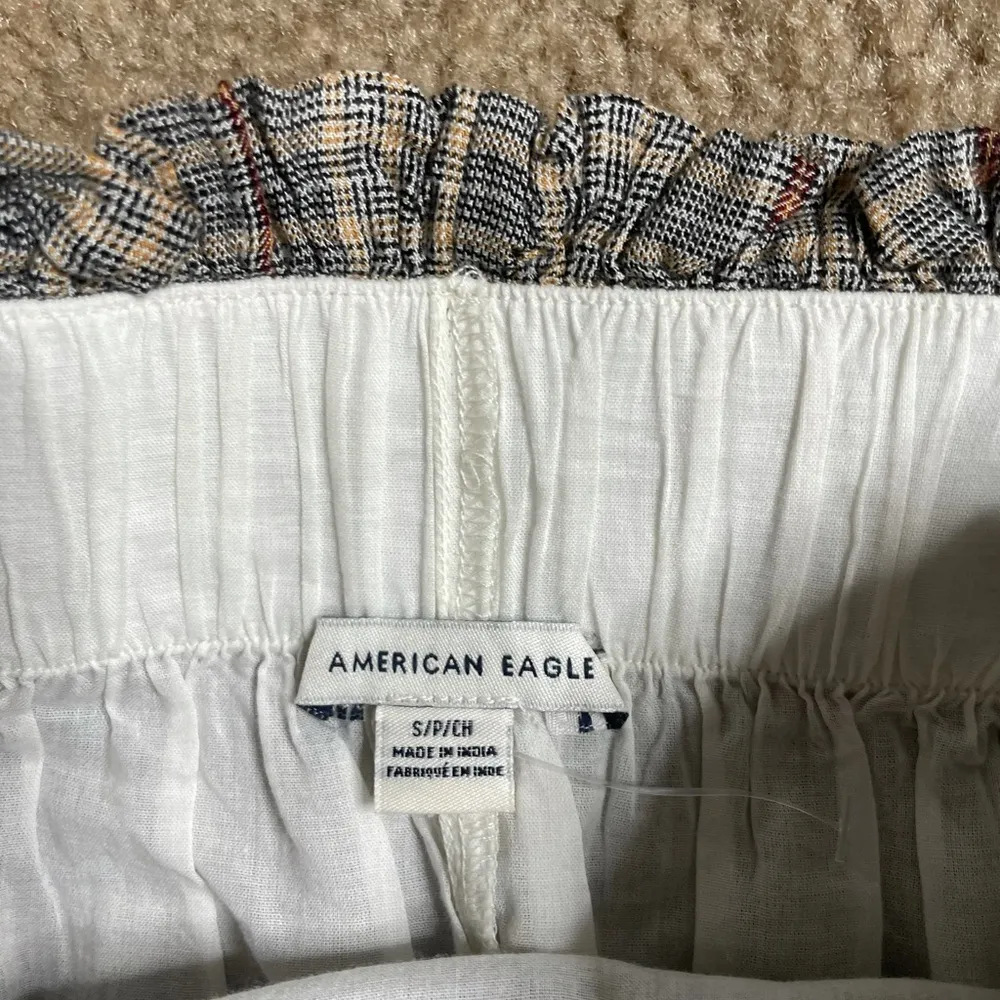 American Eagle paper bag plaid mini skirt - Image 2