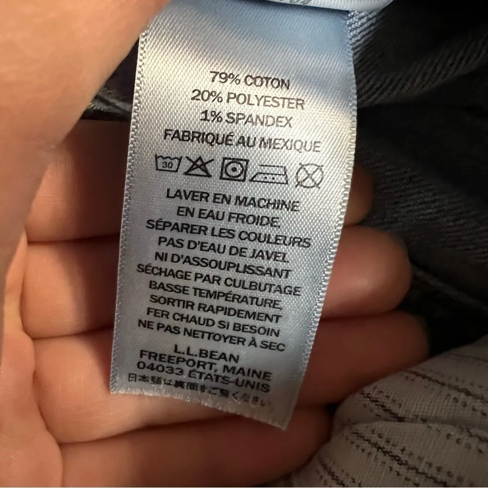 L.L. Bean 519021 Classic Fit Light Blue Distressed Mom Jeans High Rise Sz 10P - Image 11