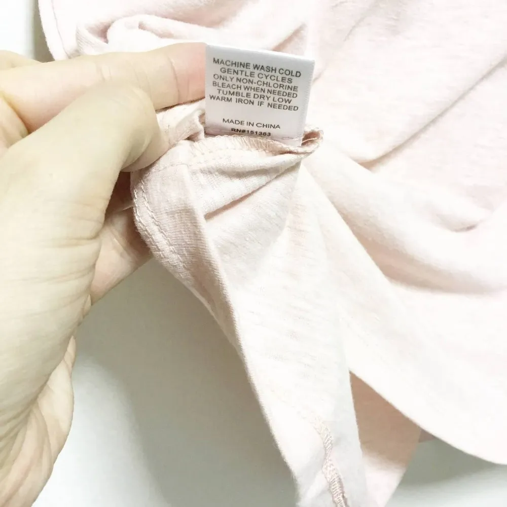 New! Current Air Pink Crew Neck Short Sleeve Chain Accent Top - Image 2