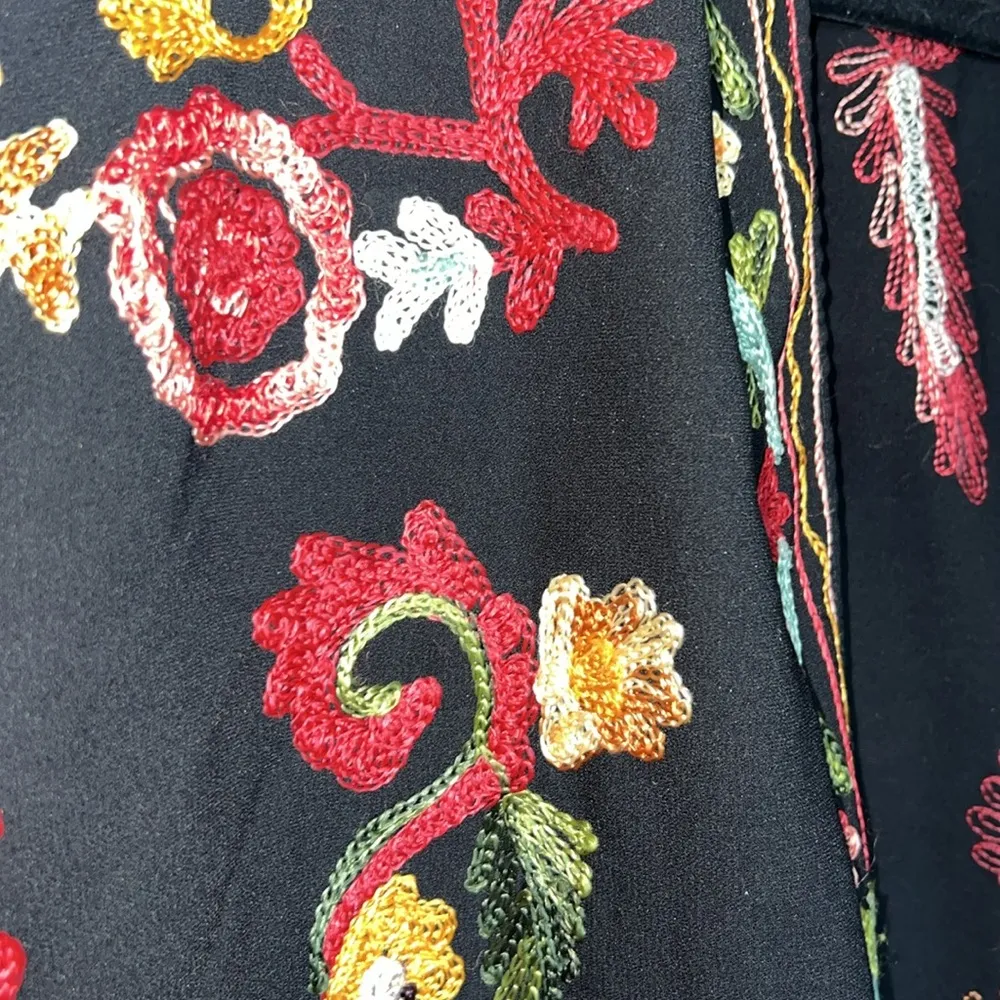 NWOT Zara Embroidered Floral Fringe Kimono - Image 3