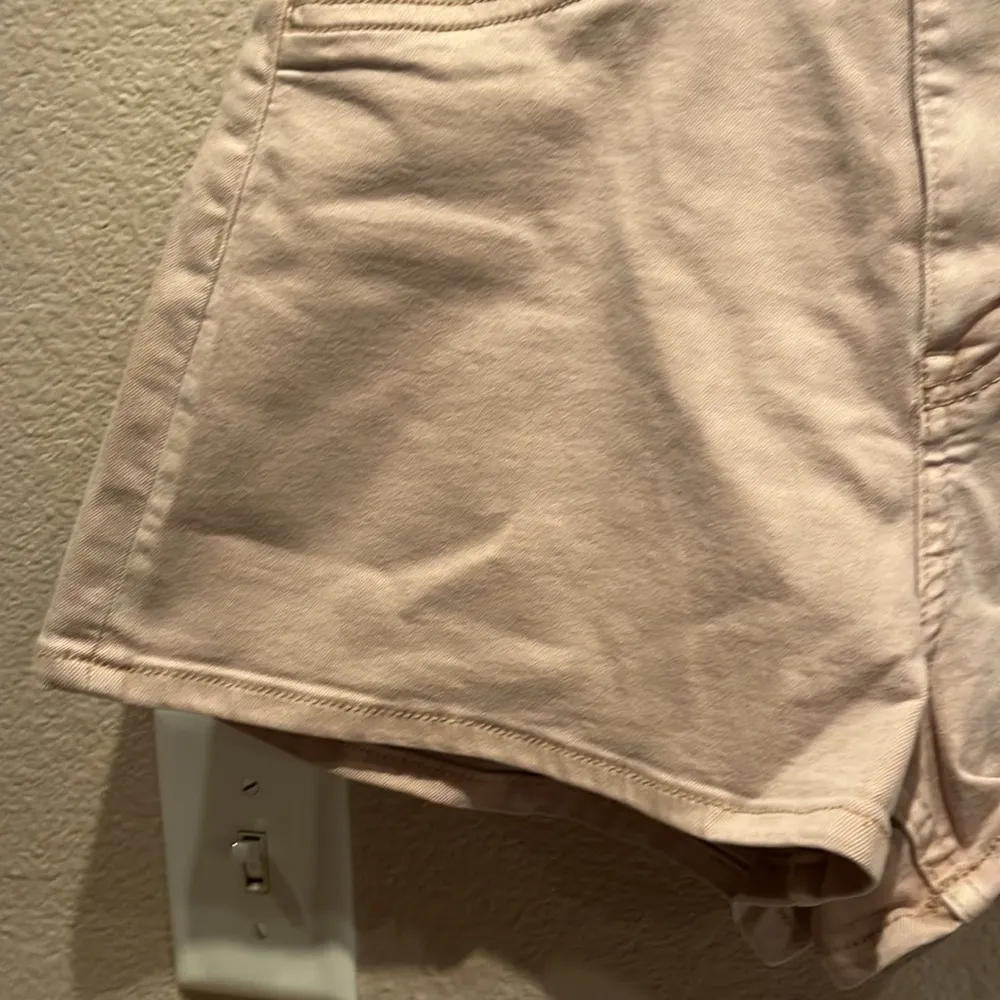 & Denim Khaki Beige Tan Neutral High Waist Curvy Jean Shorts Denim Shorts Size 4 - Image 4