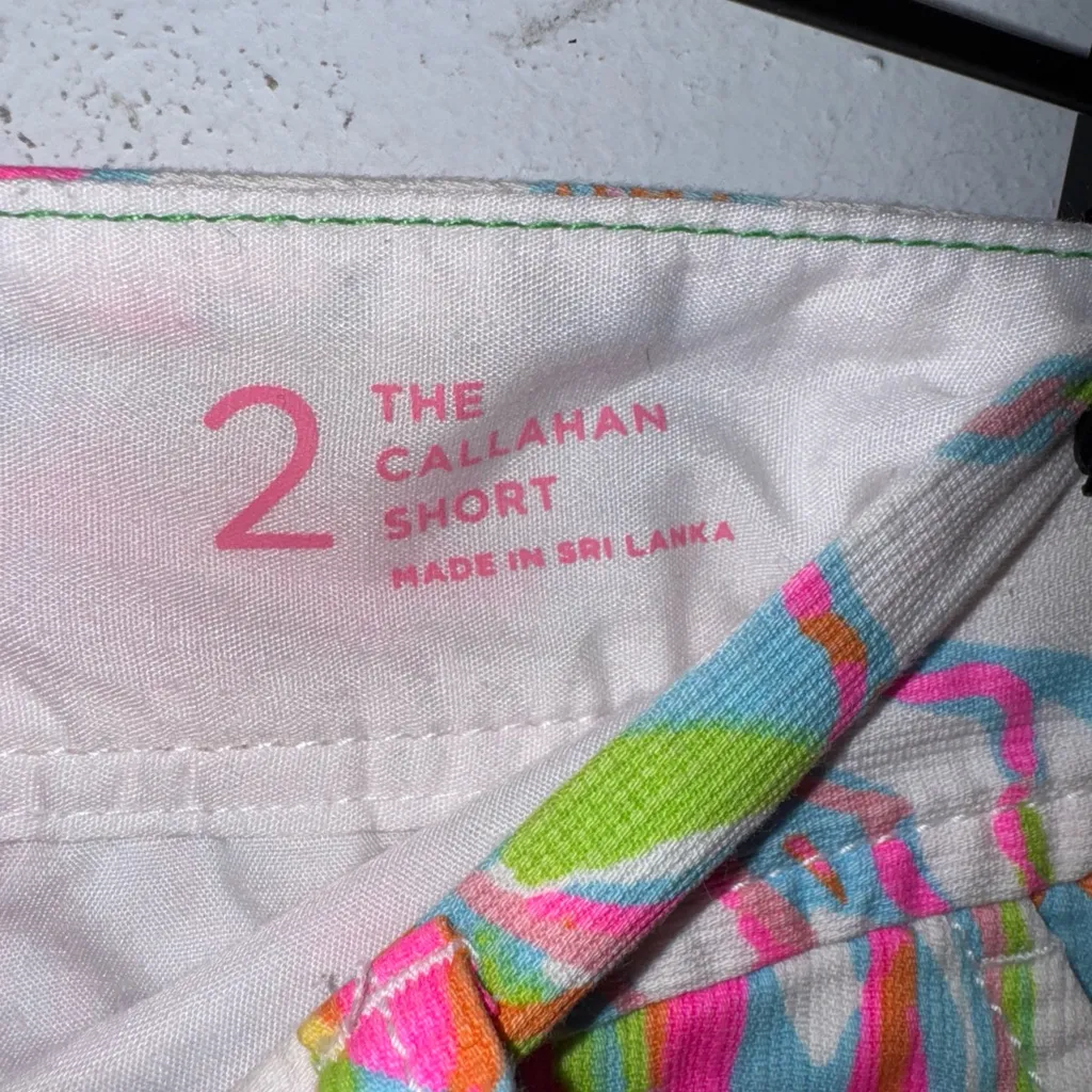 Lilly Pulitzer Callahan Shorts‎ Scuba To Cuba Neon Size 2 - Image 4