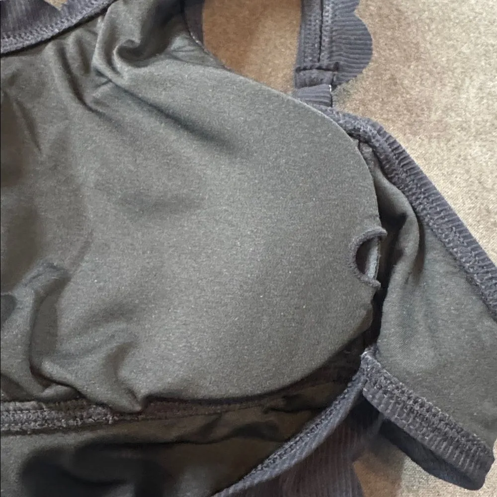 Charmo Women’s Black Scalloped Swimsuit One Piece Square Neck SPF50+ Size M NWT Black Size M - Image 11