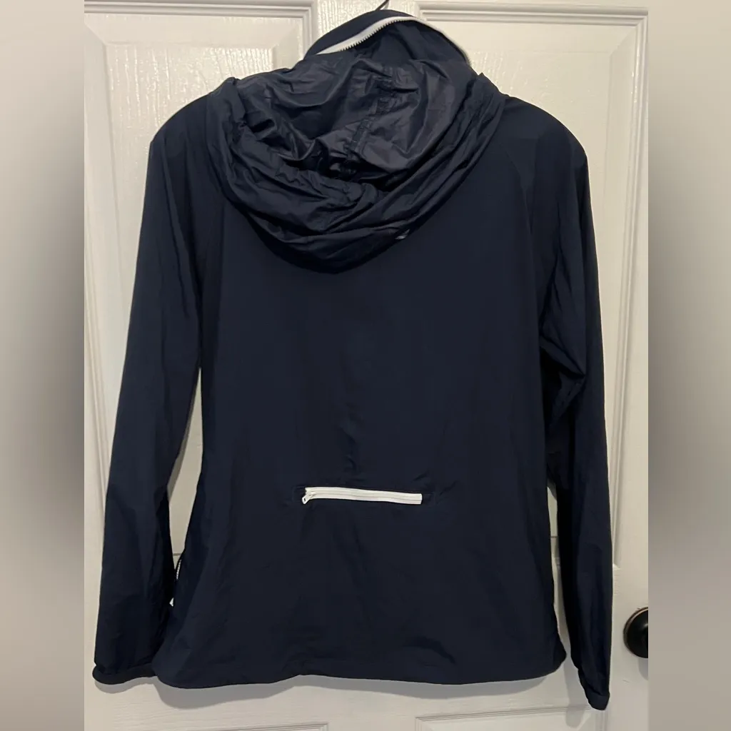 SAMUEL ADAMS Boston Brewery Women’s Navy Blue Full Zip Hooded Souvenir Jacket - Image 2