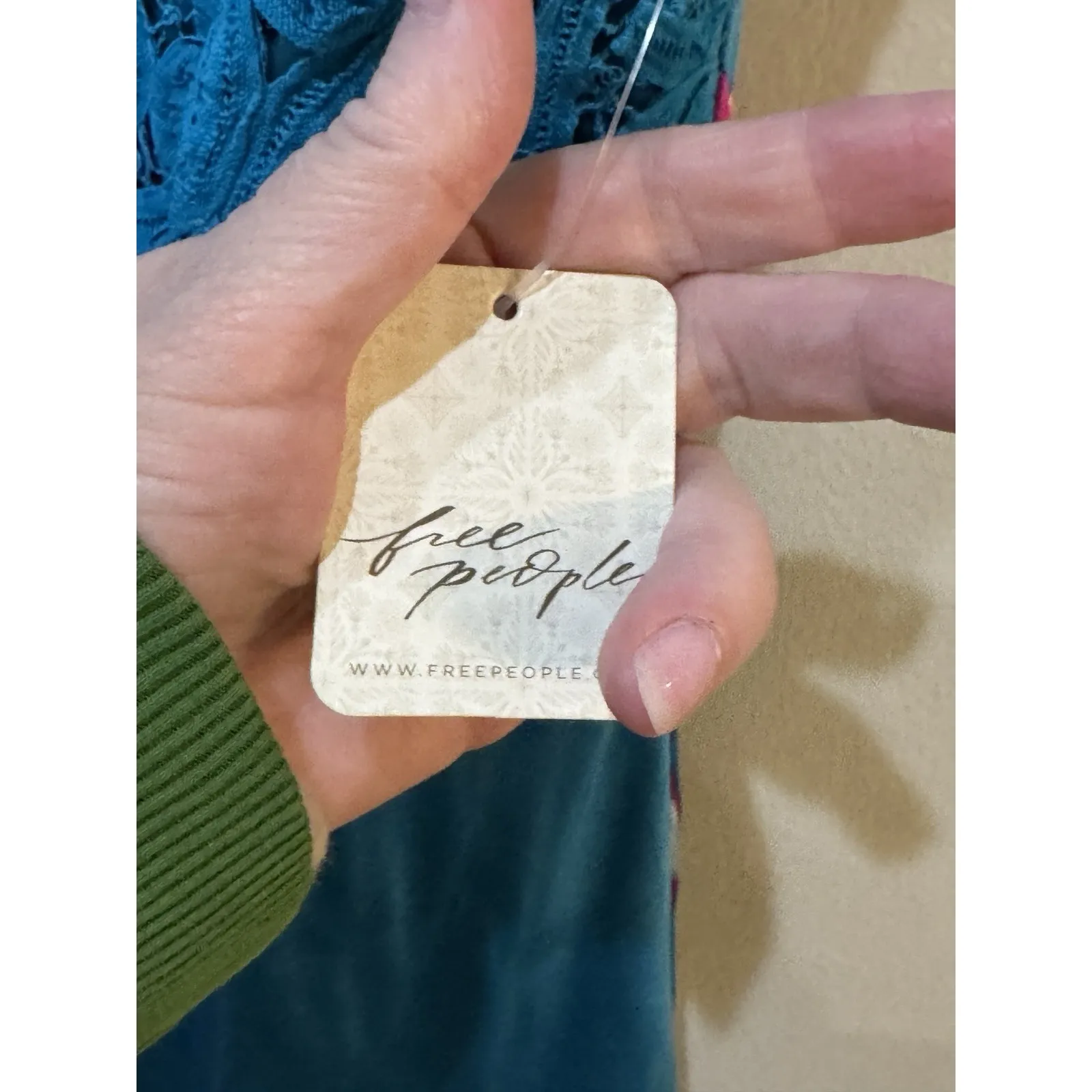 Free People Forever Yours Maxi Dress In River Combo Size XS Floral Boho‎ Crochet - Image 8