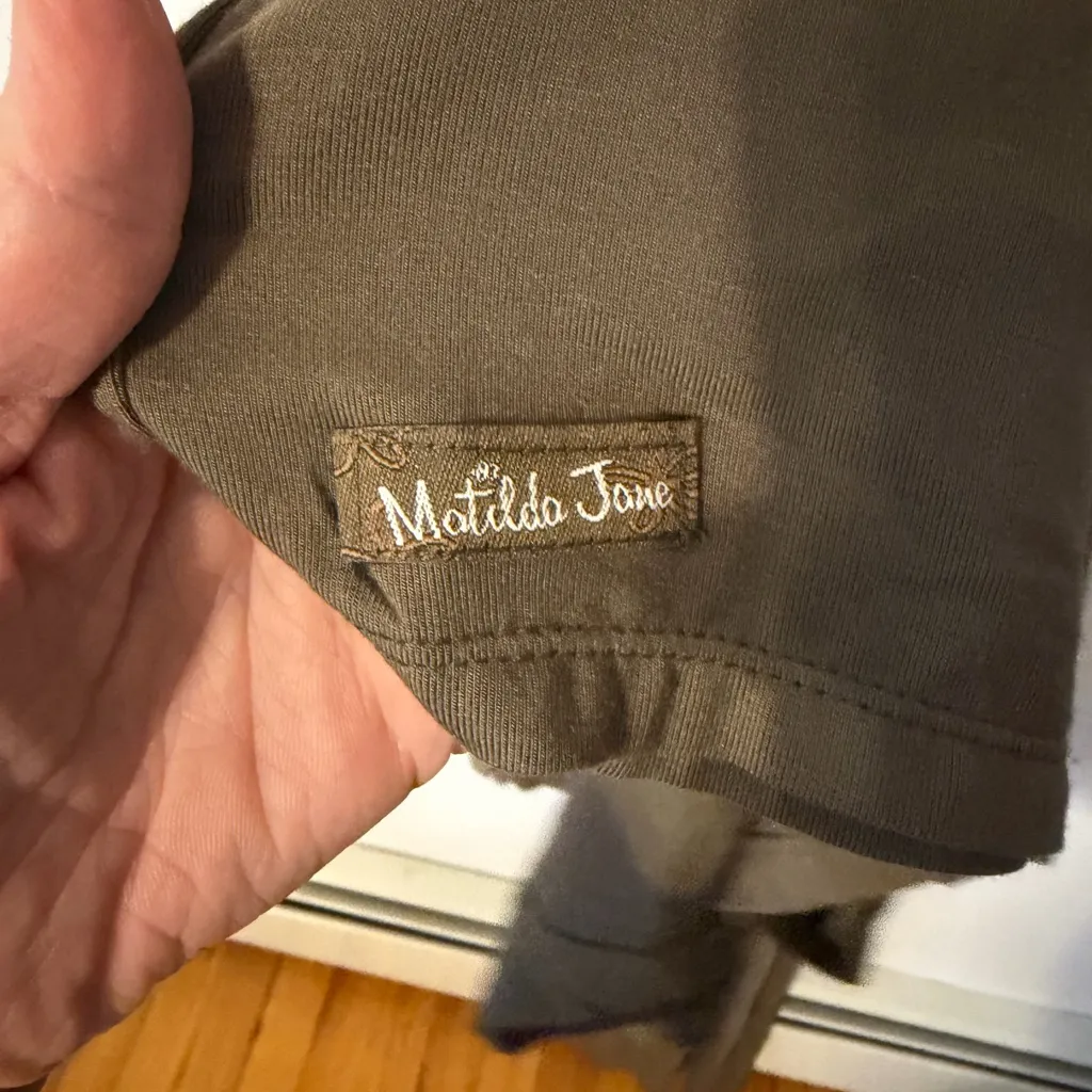 Matilda Jane Sleeveless Olive Green Jumpsuit (Size M) NWT - Image 9