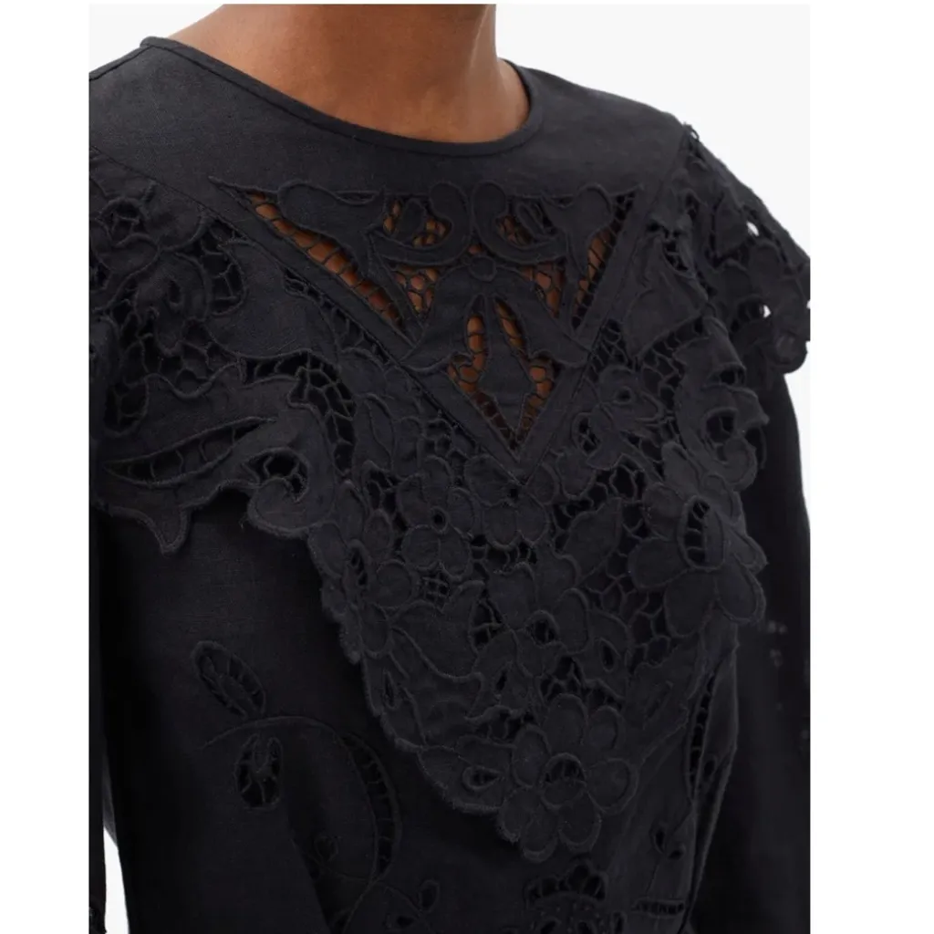 ISABEL MARANT 100% cotton linen Ellery Broderie-Anglaise Linen
Mini Dress EUC - Image 7