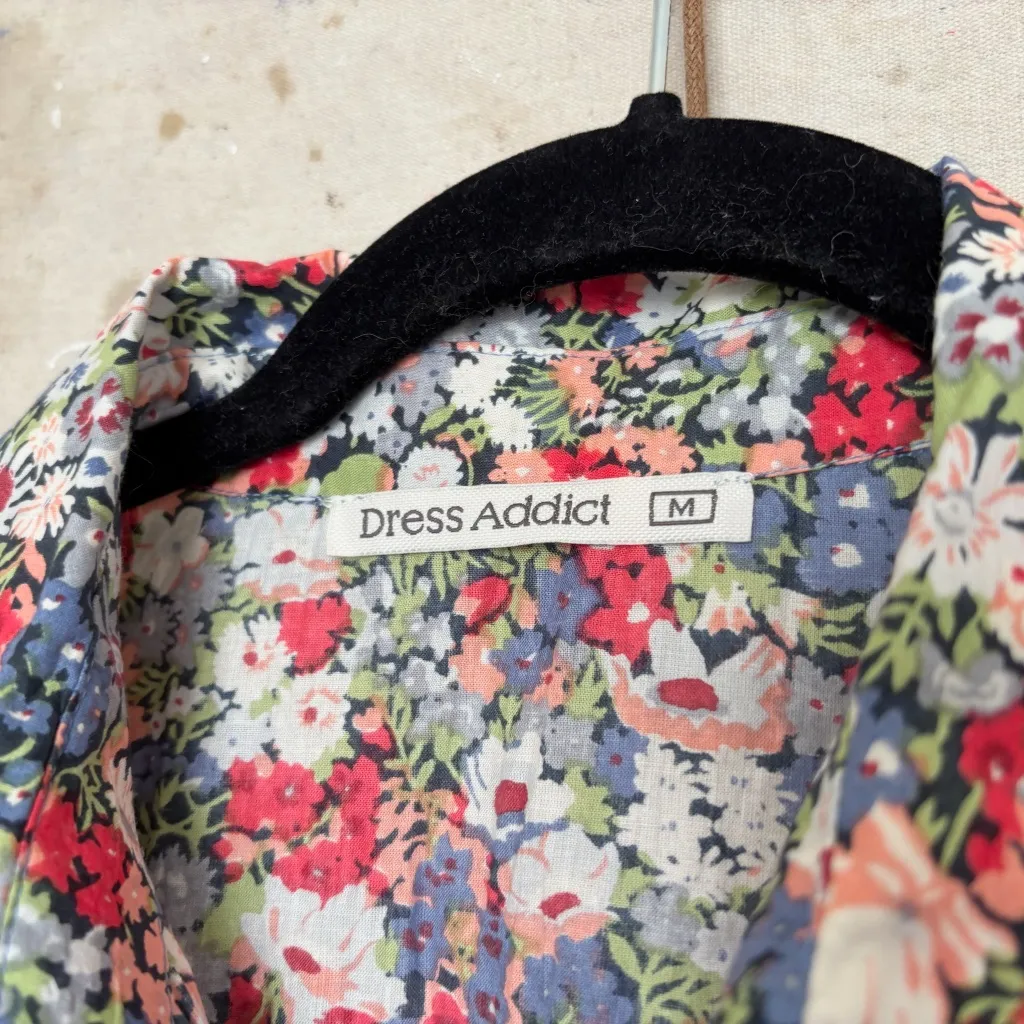 Dress Addict Floral Collared Mini Dress Pink Size M - Image 5