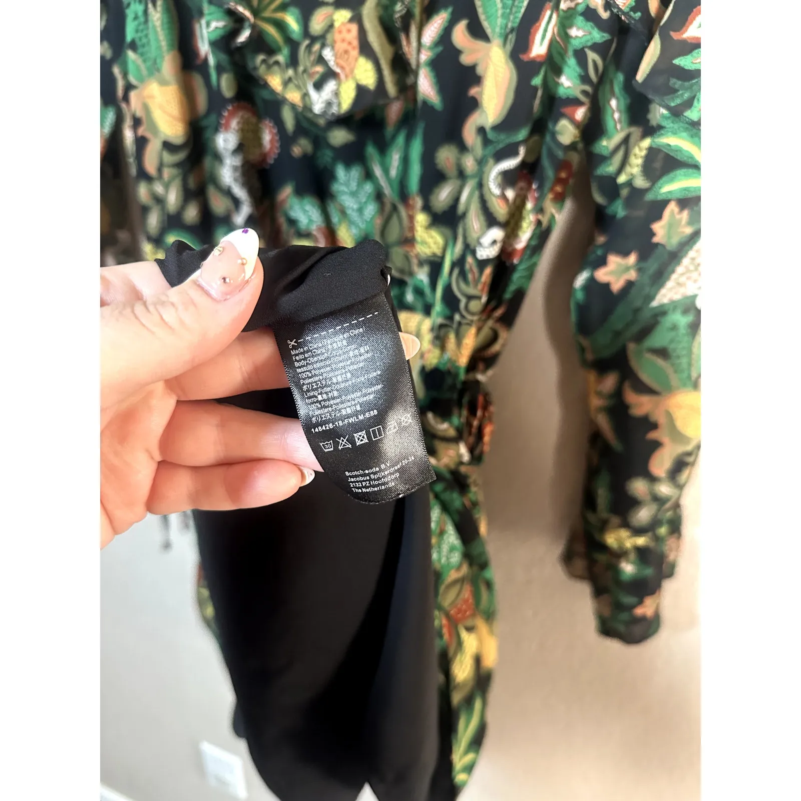 Scotch and Soda Maison Scotch Dress Size Medium Jungle Print Ruffle Fantastique - Image 7