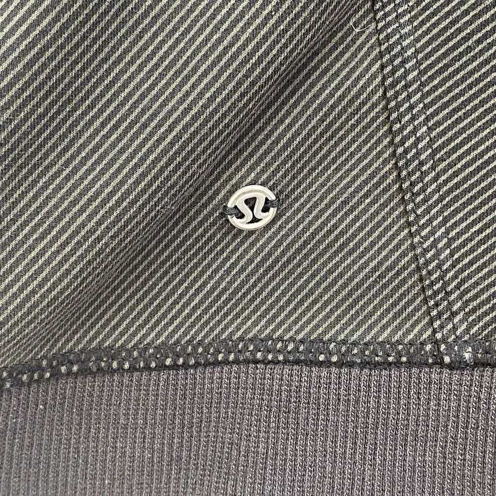 Lululemon Jacket L Mula Asymmetrical Bundle Wrap Zip Stripe Moto Sweatshirt Grey - Image 11