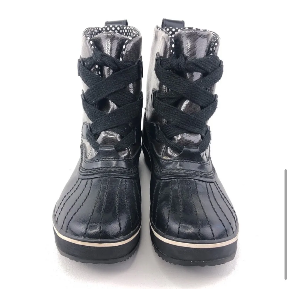 Sorel Tivoli II Metallic Black/Grey Rain Waterproof Boots - Image 4