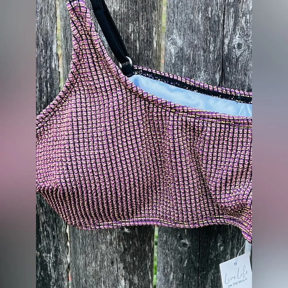 CUPSHE Rib Mineral Wash Scoop Neck Top & Hipster Bikini Set NWT - Image 8