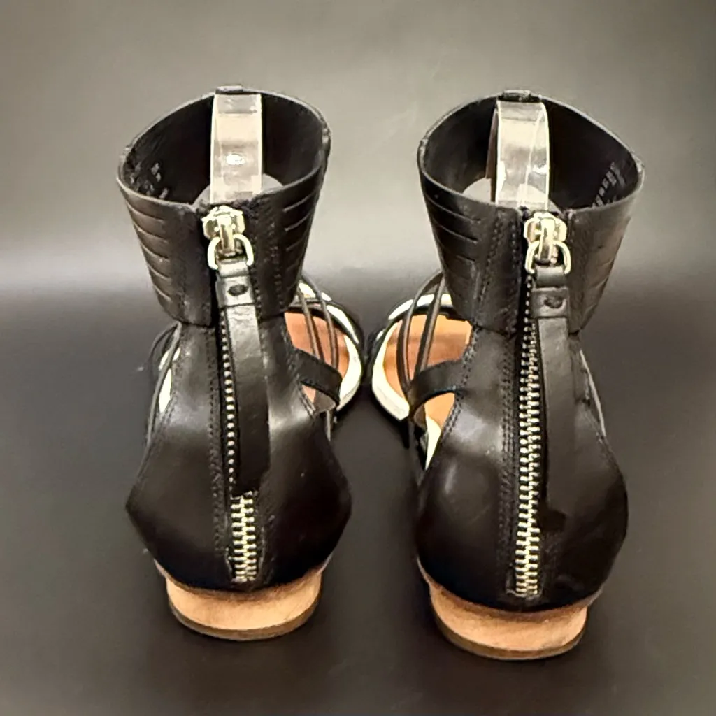 Authentic COACH Nillie  Black Leather Gladiator Sandals Flats Women’s Size 8B - Image 5