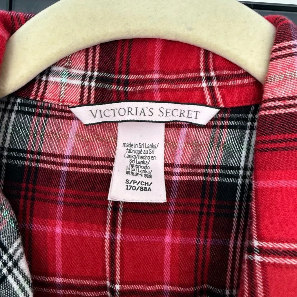 Victoria’s Secret Women’s Small Red Plaid Pajama Set - Image 2