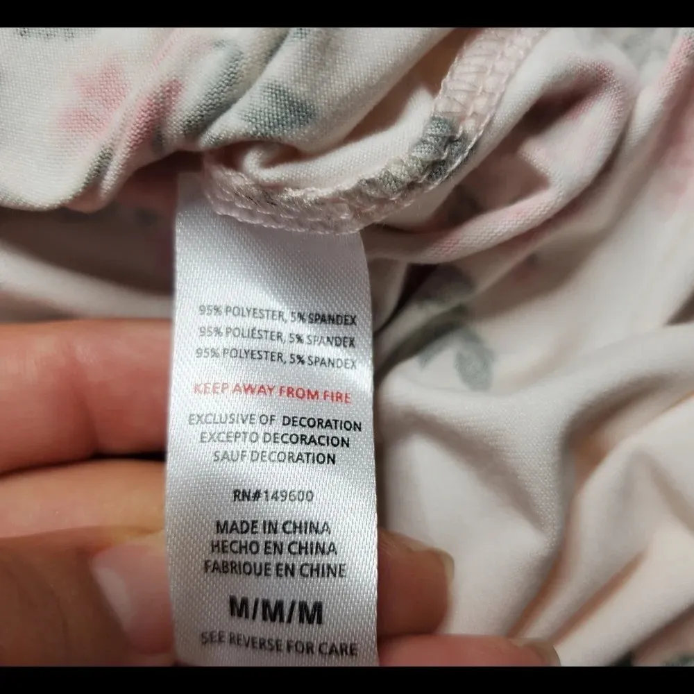 Flora Floral Print Night Shorts Pink Size M - Image 3