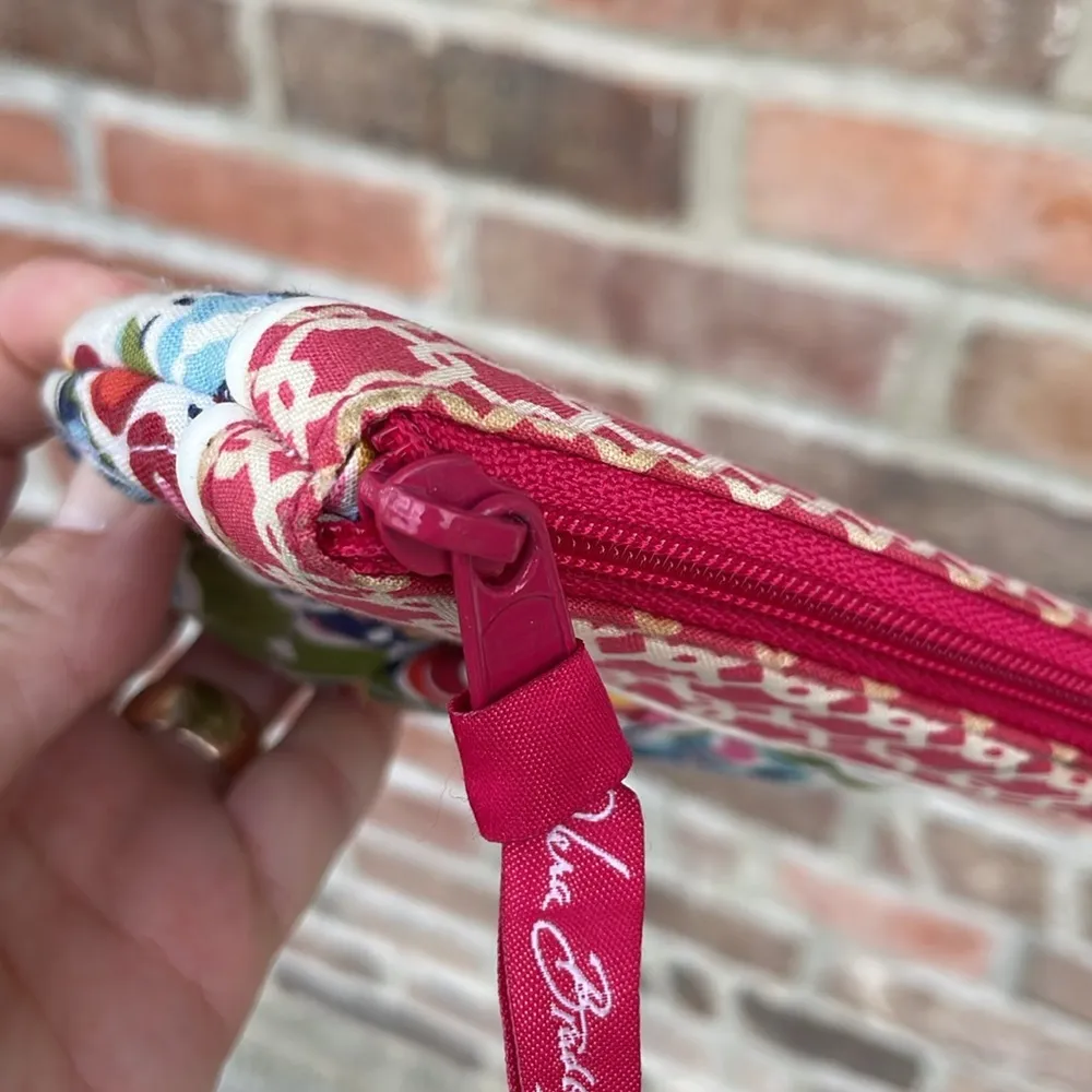 Vera Bradley Floral Coin Purse Pink Multicolor Floral Geometric Small Zippered - Image 2