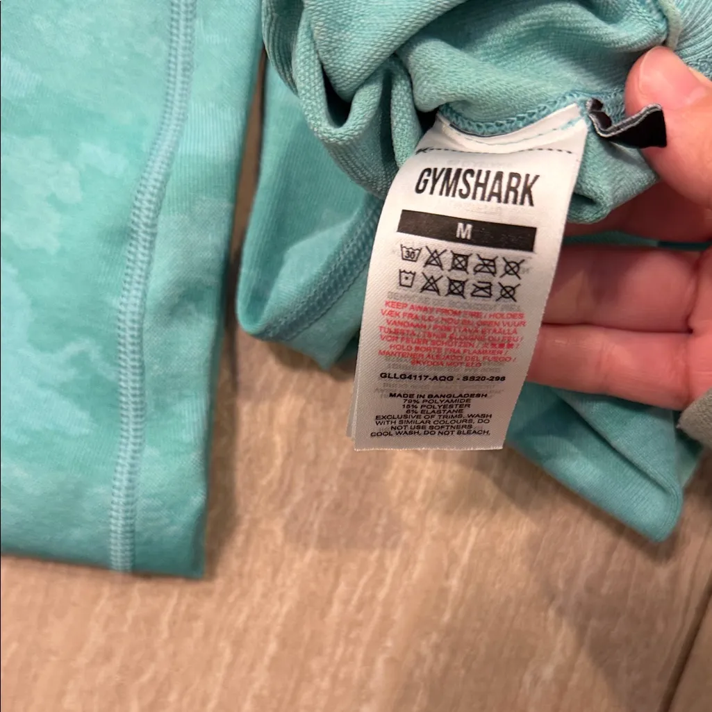 Gymshark Teal Camouflage Leggings - Image 5
