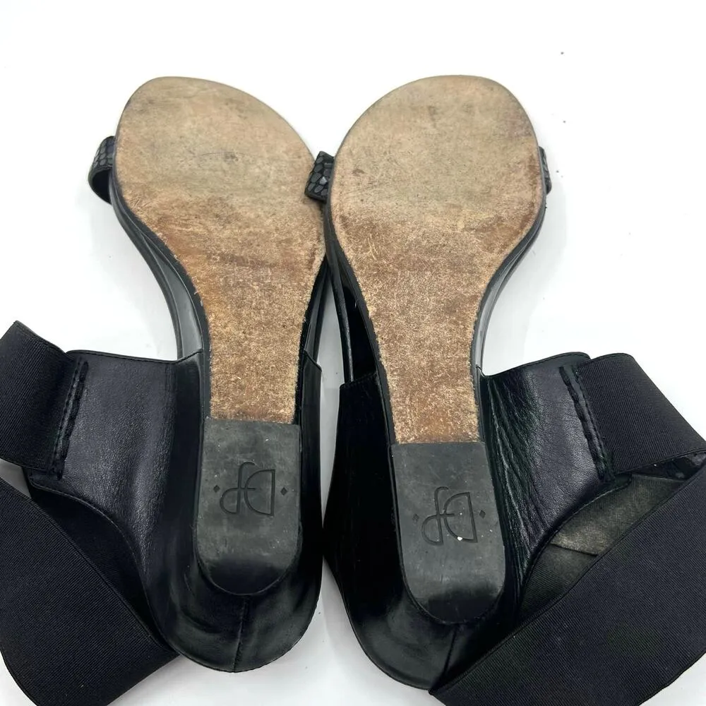 Donald Pliner Ankle Strap Black Leather Sandal 8.5 US - Image 8