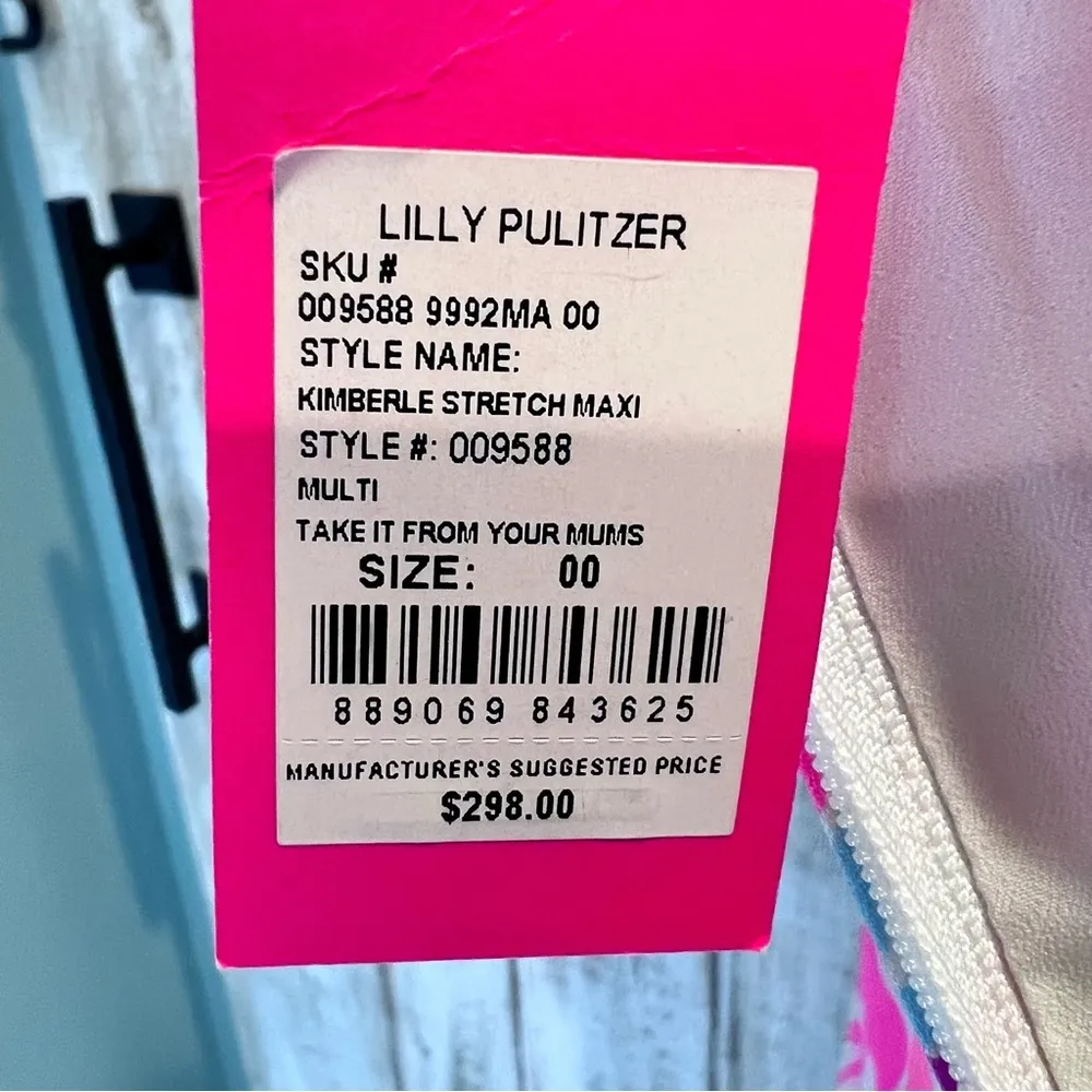 NWT Lilly Pulitzer‎ Kimberle Maxi Take it from your Mums Size 00 - Image 9