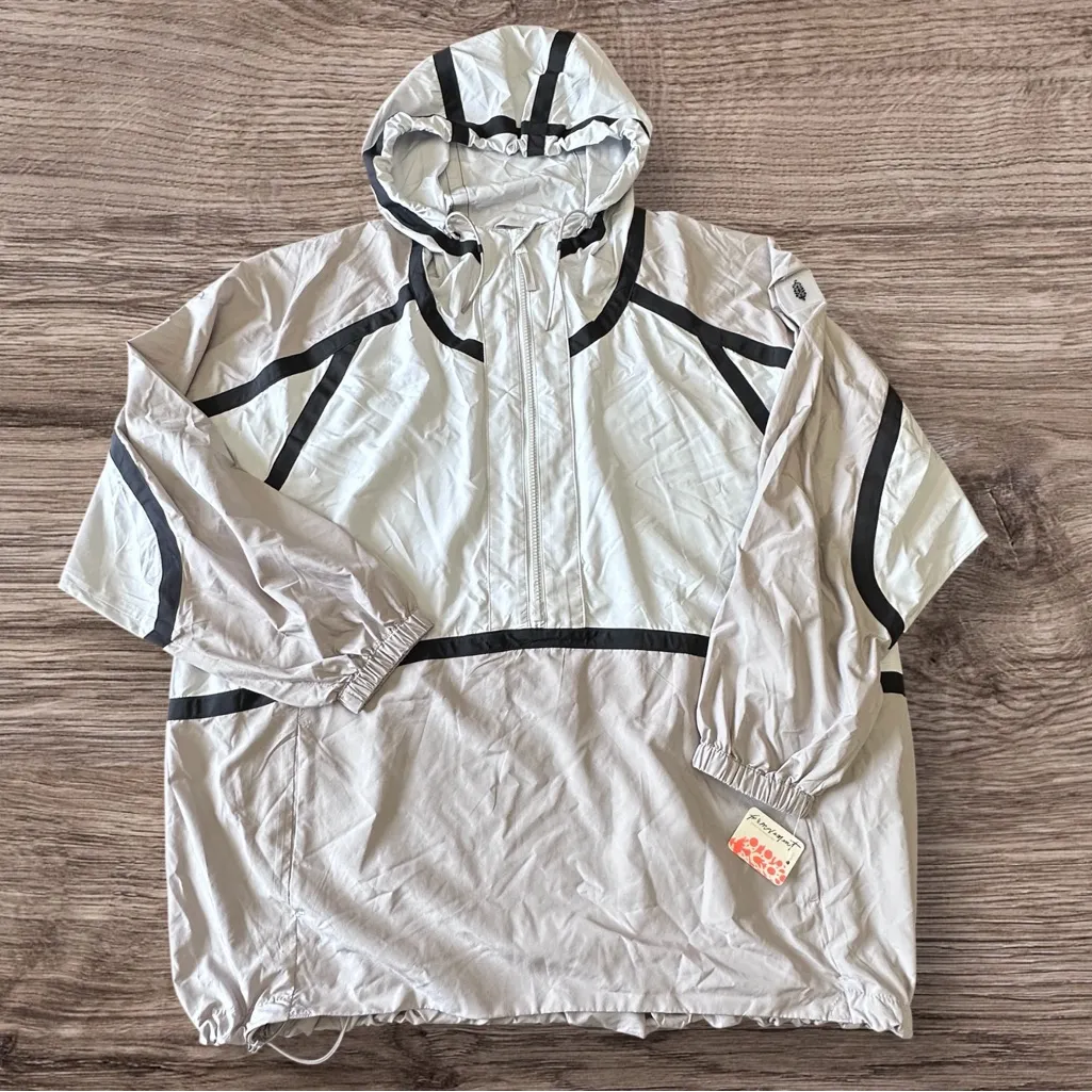 NWT Free People Care FP Like The Wind Colorblock Jacket in Goal Post Combo - Image 6