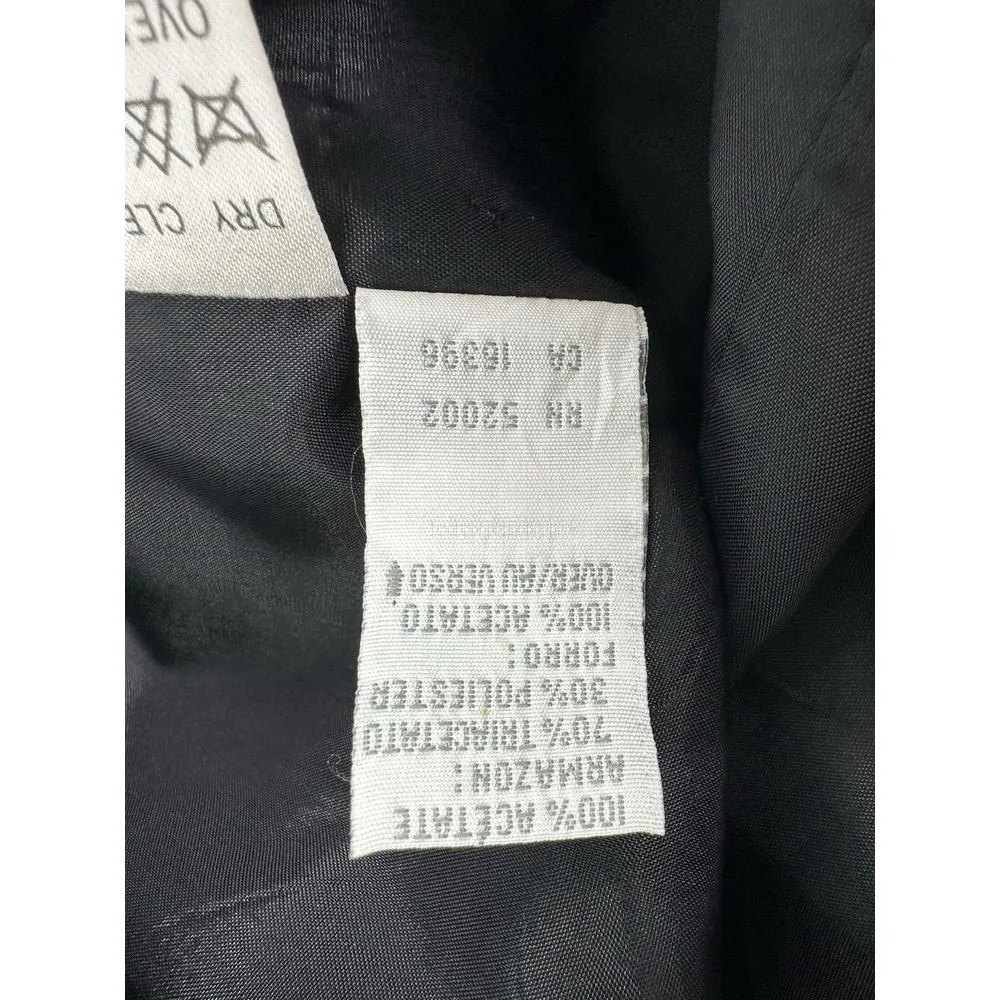 Vtg Liz Claiborne Collection Black‎ Double Breasted Blazer Shoulder Pads Size 14 - Image 6