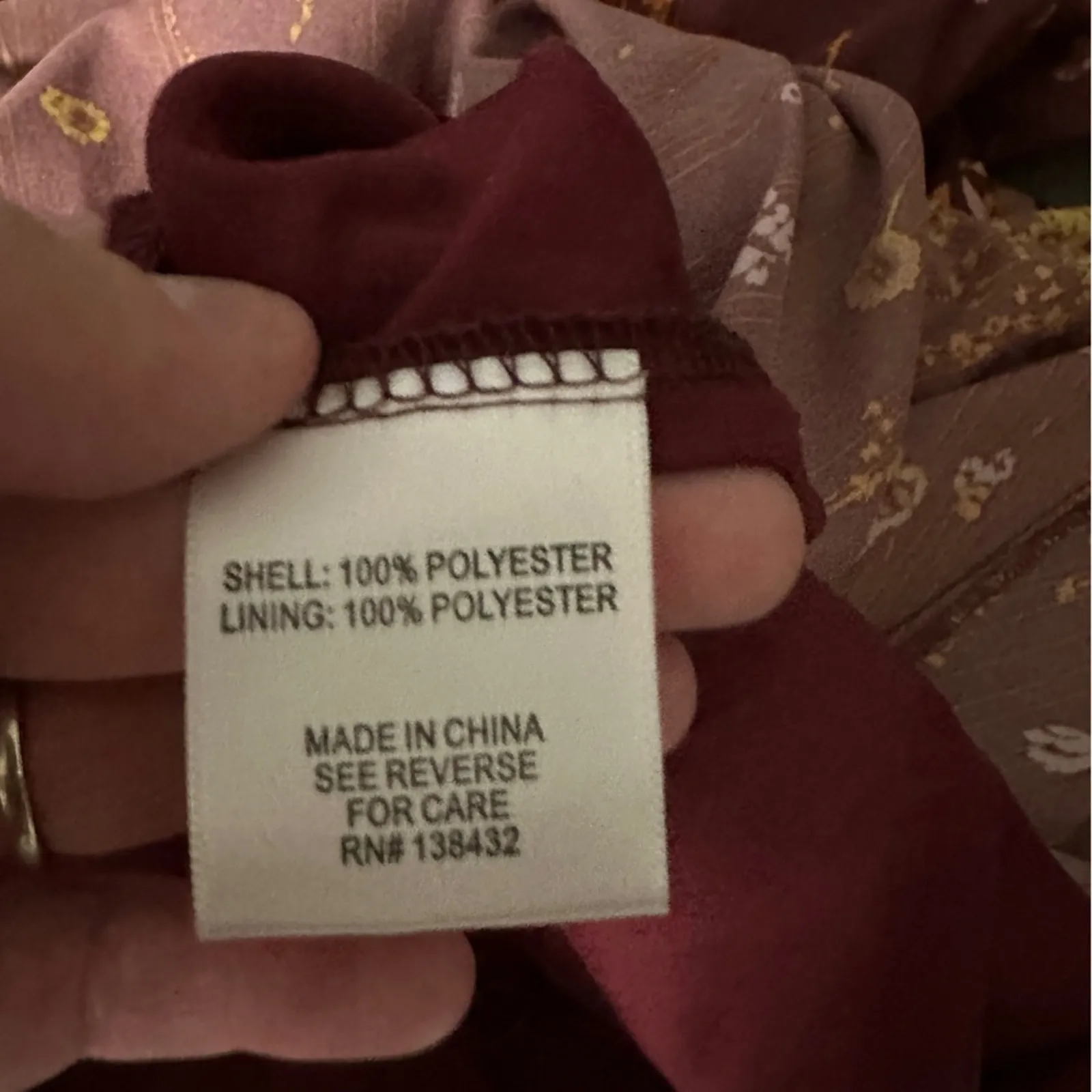 ModCloth Lively Identity Burgundy Floral Short Sleeve Mini Dress Size L‎ NEW - Image 9