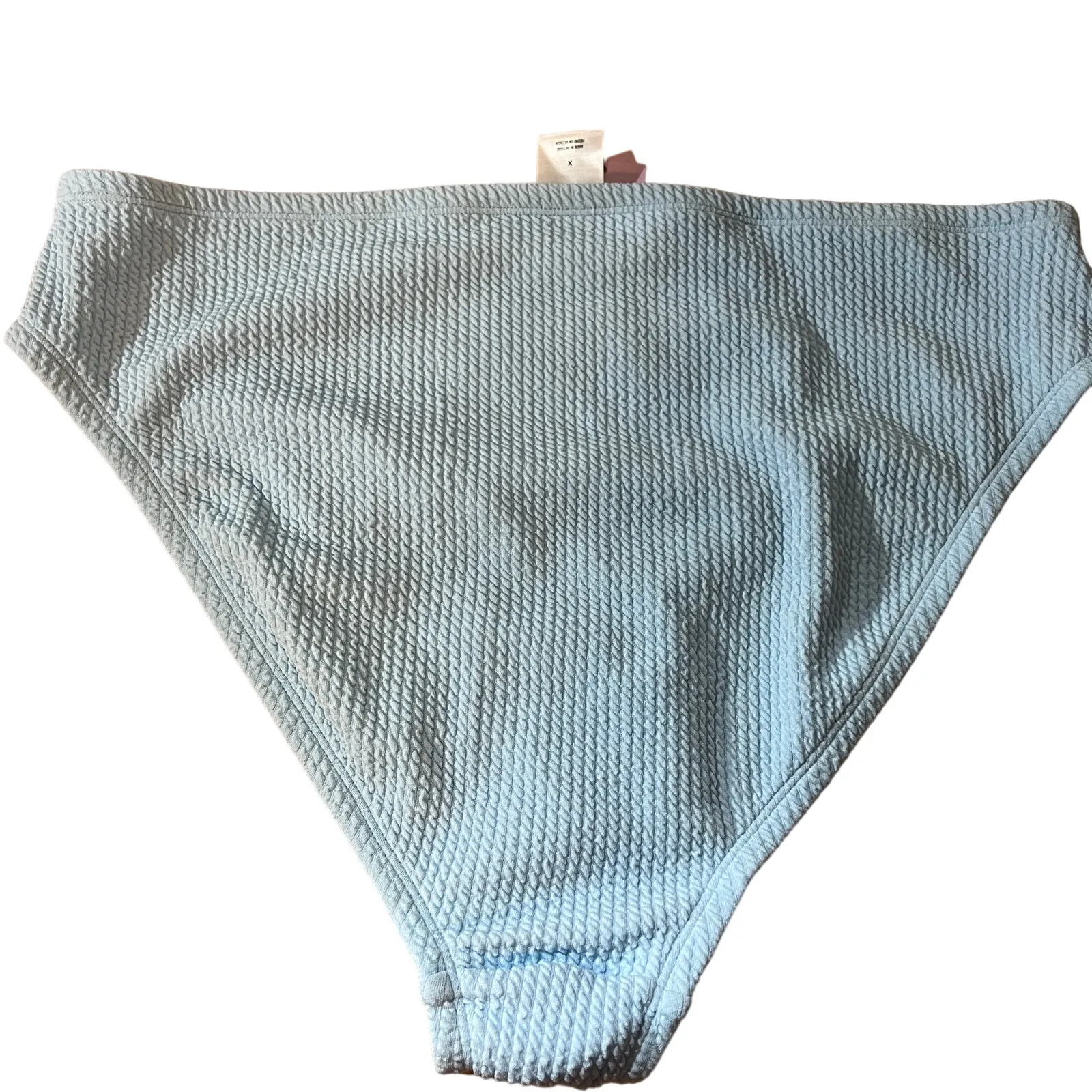 Wild Fable Women's Plus Size Light Blue Textured Bikini Bottom - Size X - NWT - Image 4