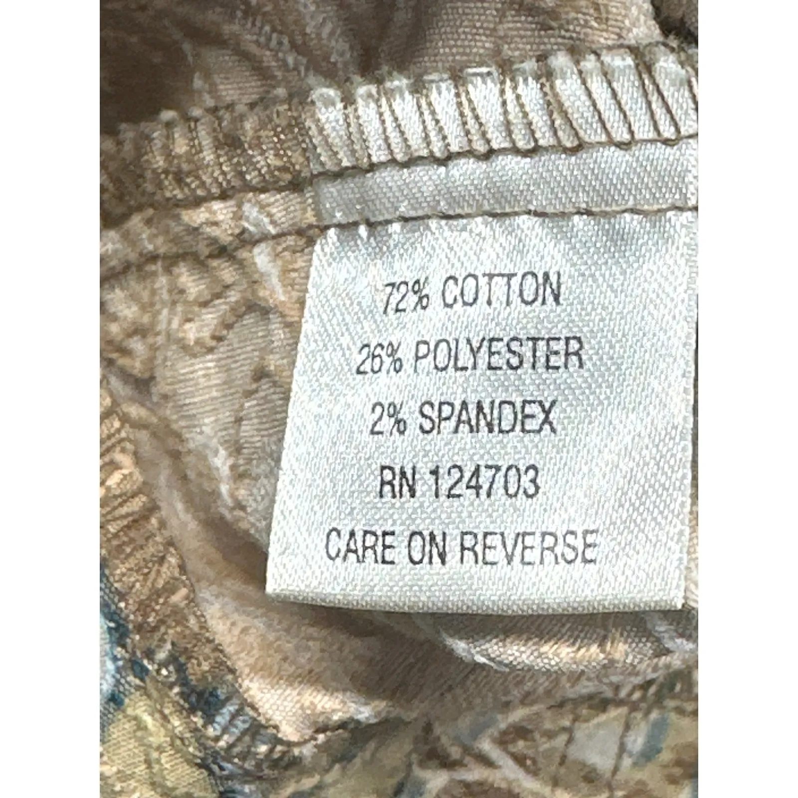 Baxter Wells Petite Women's Floral Print Denim Jacket Size PS Beige Blue Teal Brown - Image 4