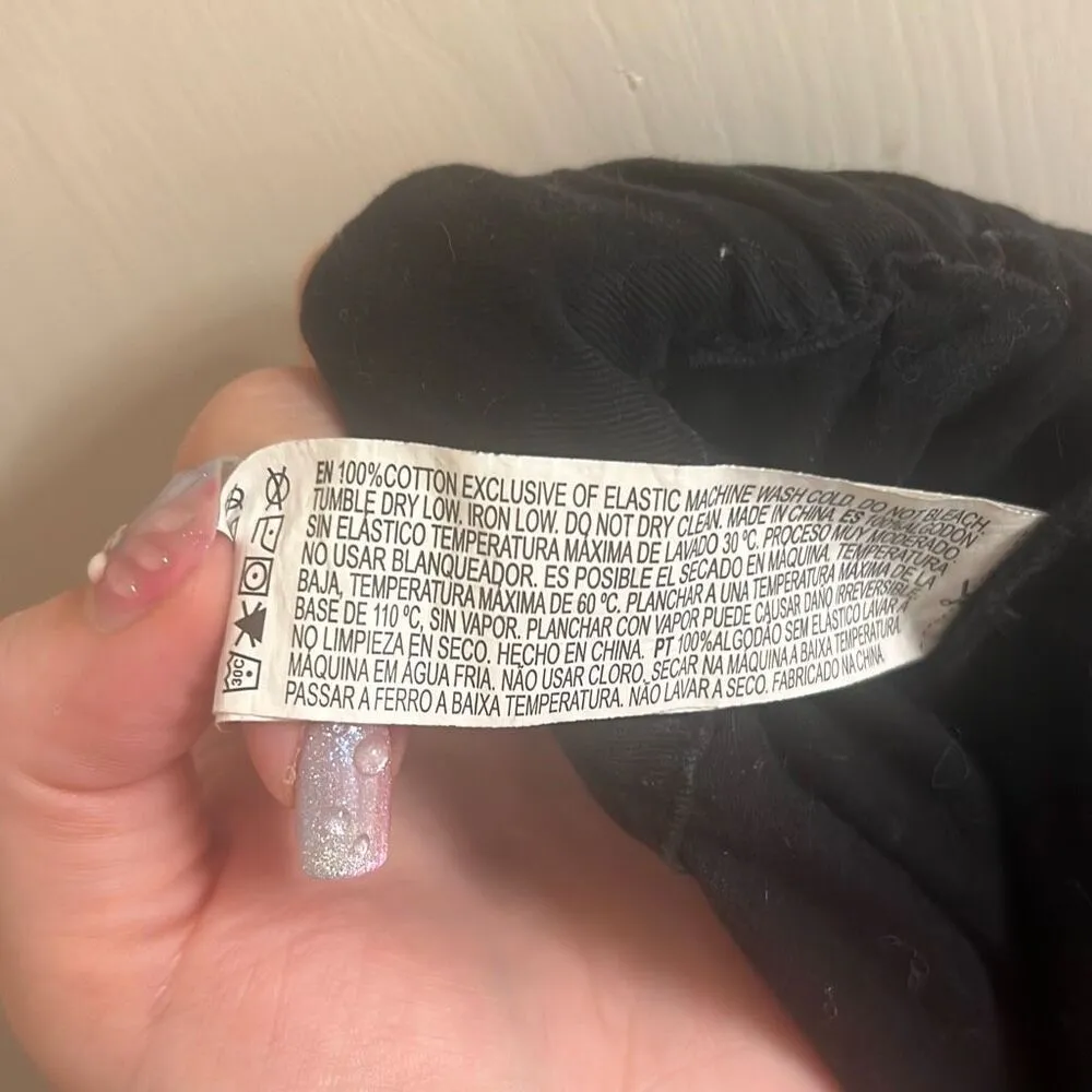 ✨FOREVER 21 Black Regular Fit Solid Sz Large Joggers✨ - Image 8