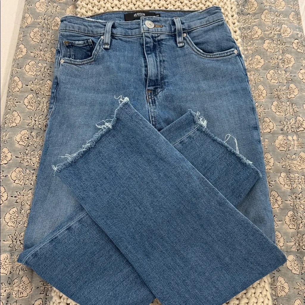 Hudson Jeans Women's Cropped Blue Denim - Image 7