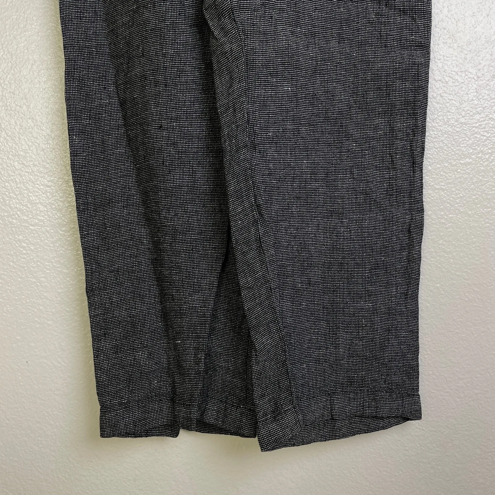 Eileen Fisher Pants Womens XXS Black Organic Linen Tencel Pull On Elastic Waist - Image 5