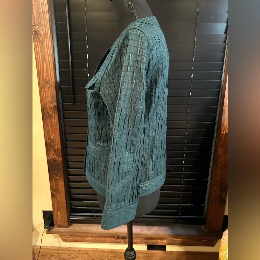 Ruby Road Green Blazer Jacket Four Pockets Size 8 - Image 3