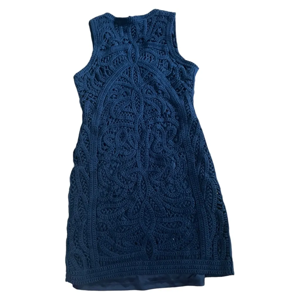 Skies are Blue Navy Chunky Knit Mini Dress - Image 7