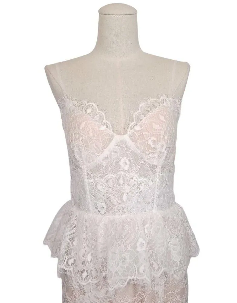 NWT by Watters Marmelade Illusion Lace Wedding Dress White Sz 4 - Image 5