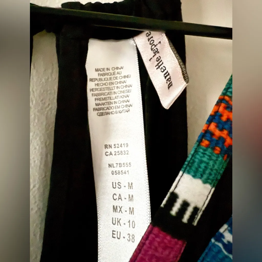 Nanette Lepore Sleeveless Romper in Black with Multi Pattern Accent - Size M - Image 6