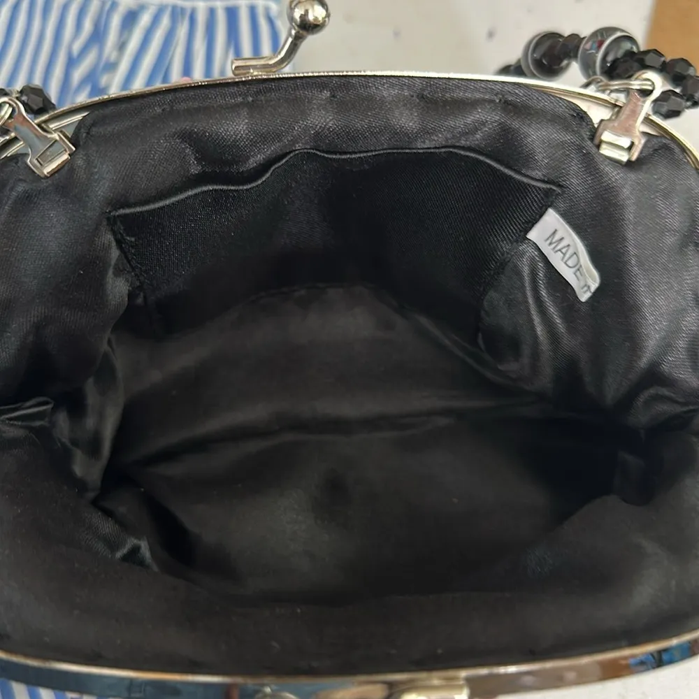 Candy Colorful Evening Bag with Long Chain & Beaded Handle. Lucky Charms Pink - Image 8