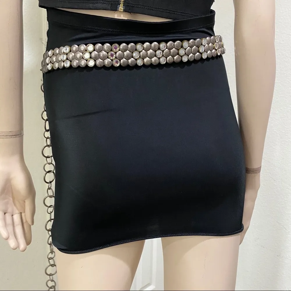 Chico’s Antique Brass Silver Chain Belt 50” - Image 4